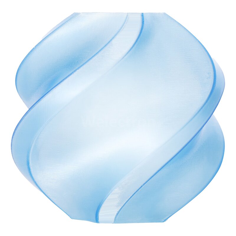 Bambu Lab TPU 90A Crystal Blue 51601 filament with spool